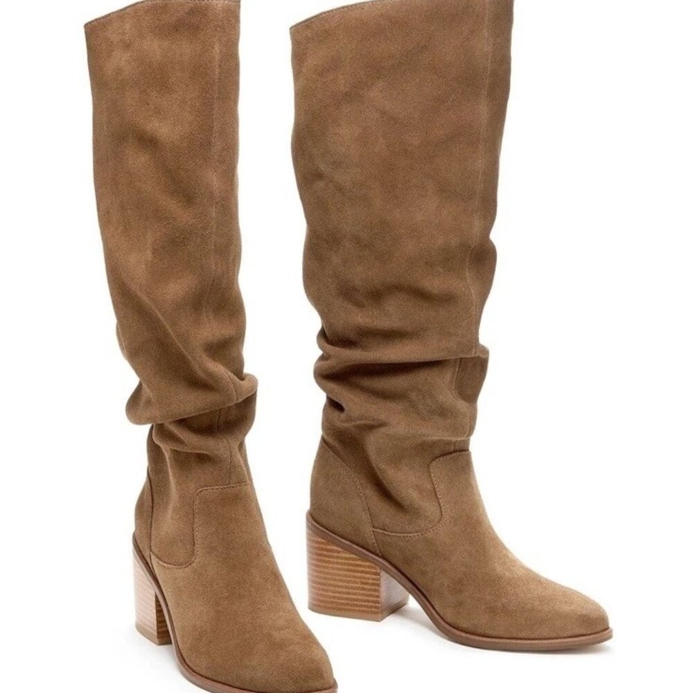 Kelsi Dagger Brooklyn Suede Scrunch Boots EASTON Size 11 M Armadillo